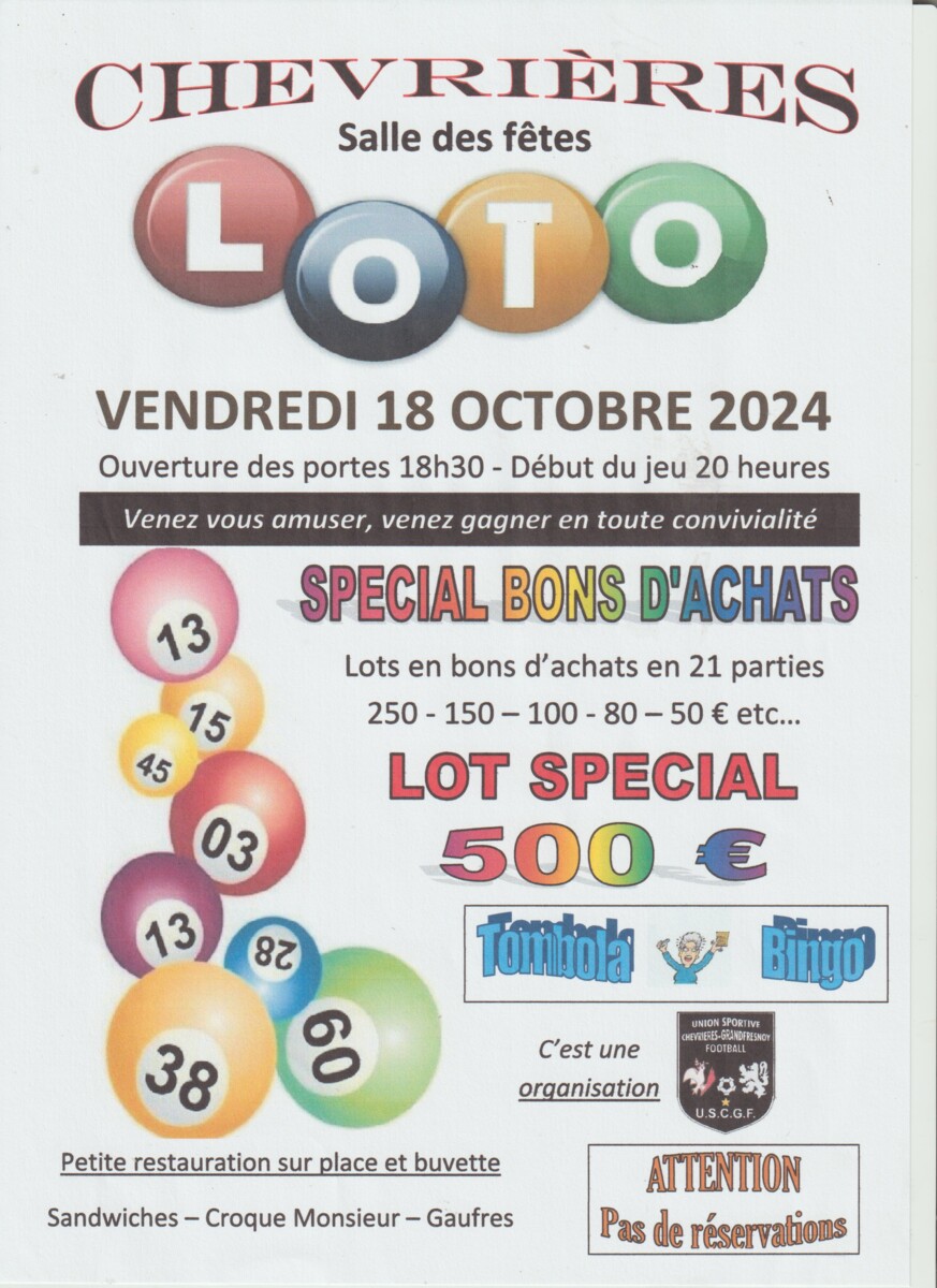 Loto du 18 octobre !